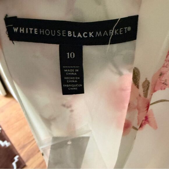 White House Black Market Elegant Floral Dress NWT Sz 10 - Picture 3 of 7
